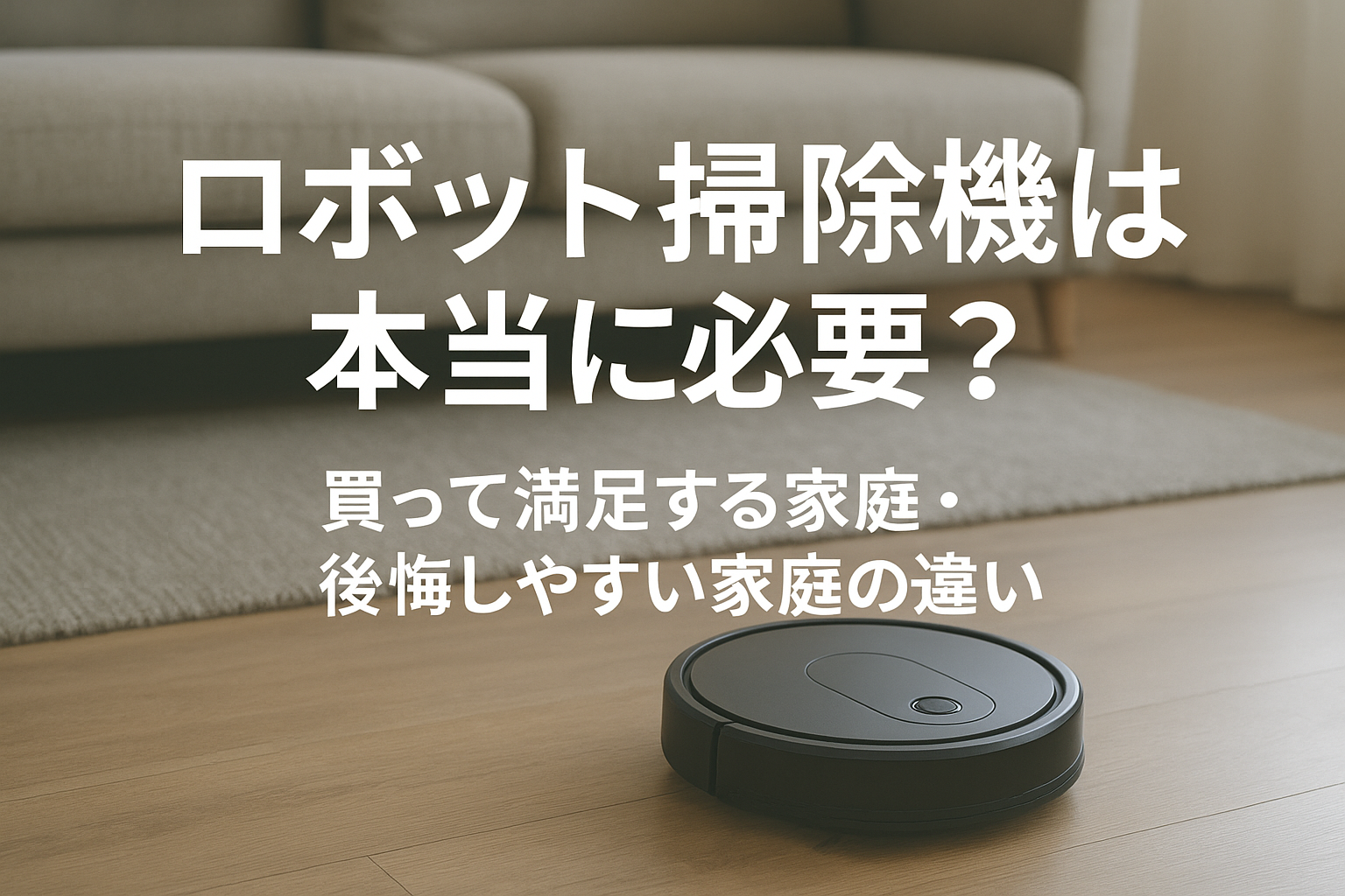 ロボット掃除機は本当に必要？買って満足する家庭・後悔しやすい家庭の違い