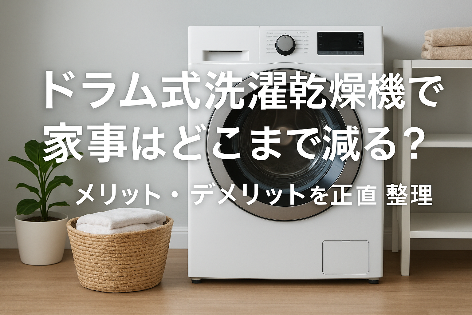 ドラム式洗濯乾燥機で家事はどこまで減る？メリット・デメリットを正直に整理
