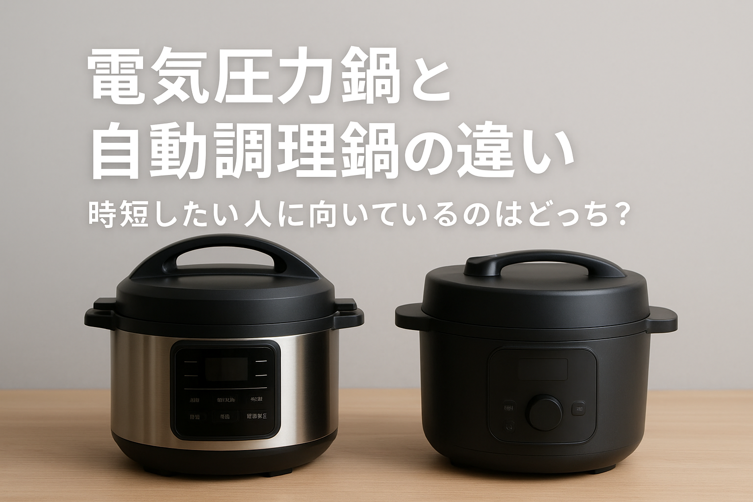 電気圧力鍋と自動調理鍋の違い｜時短したい人に向いているのはどっち？