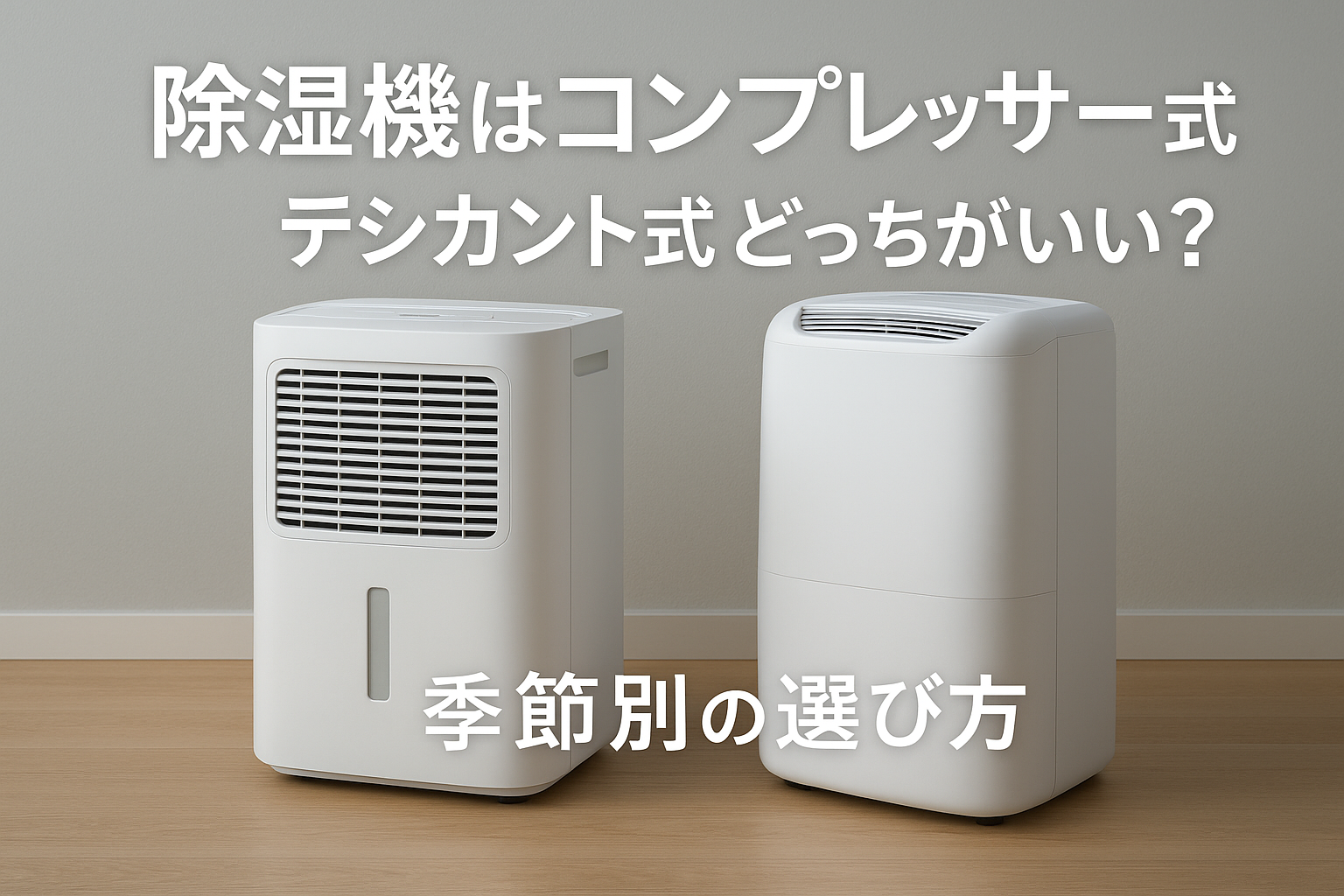 除湿機はコンプレッサー式とデシカント式どっちがいい？季節別の選び方